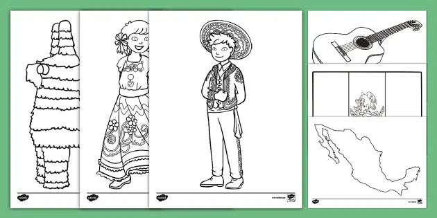 Cinco de mayo coloring sheets teacher