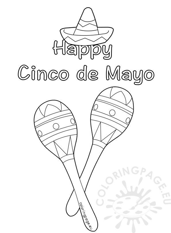 Cinco de mayo coloring pages for kids coloring page