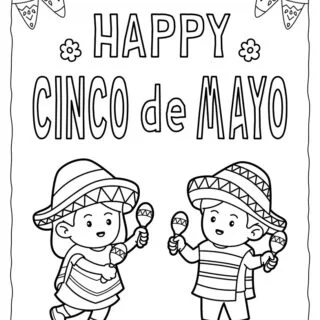 Printable cinco de mayo coloring pages for kids