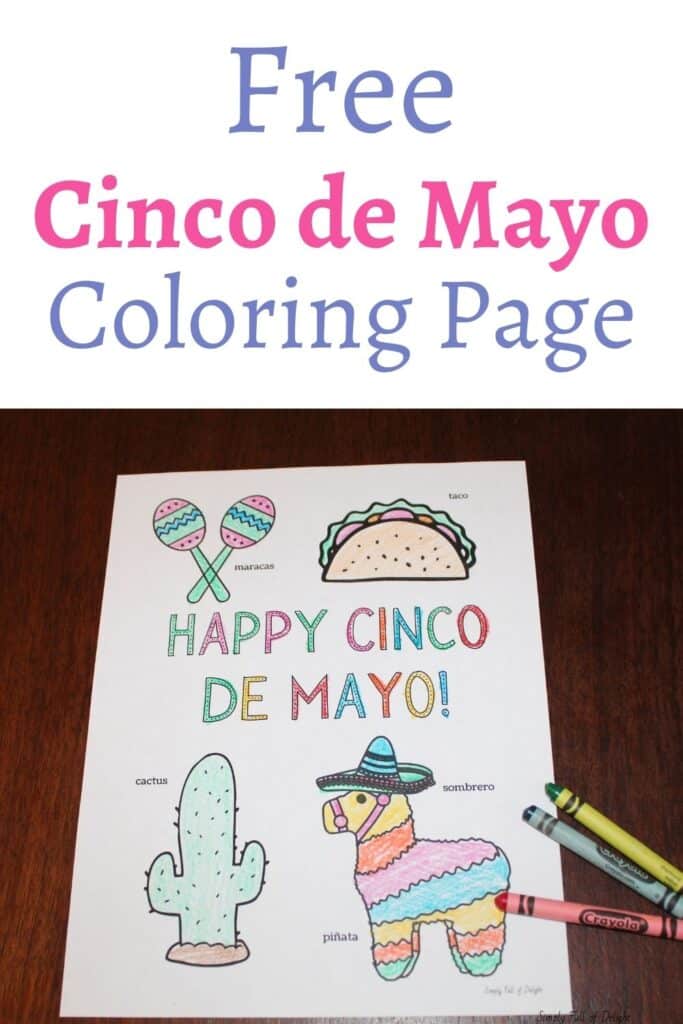 Cinco de mayo coloring page free