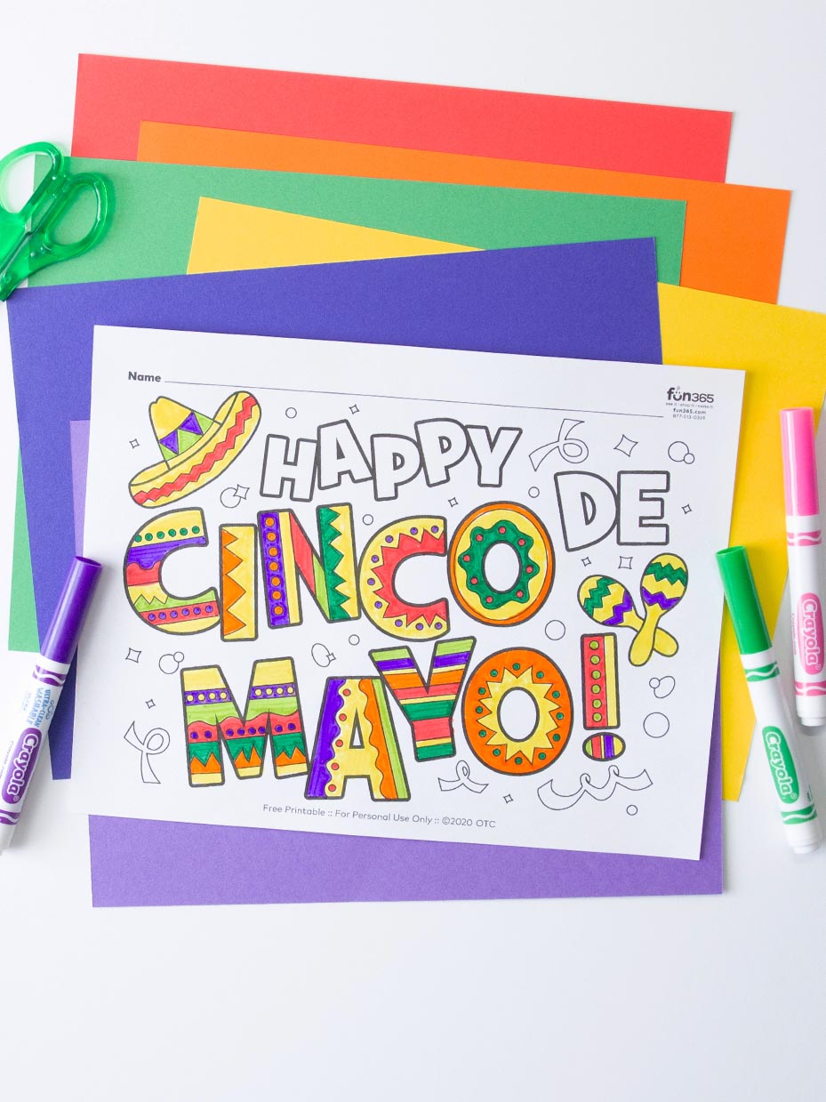 Free cinco de mayo coloring pages