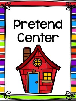 Center signs for preschool pre