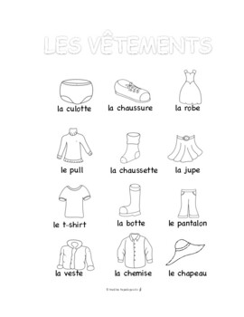 French clothes coloring handwriting pages by madina papadopoulos