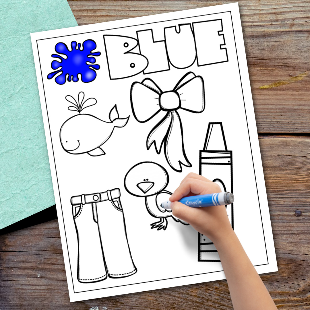 Free printable coloring pages to learn colors