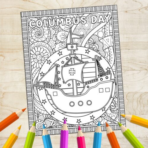 Columbus day activities word search coloring page october worksheets made by teachers