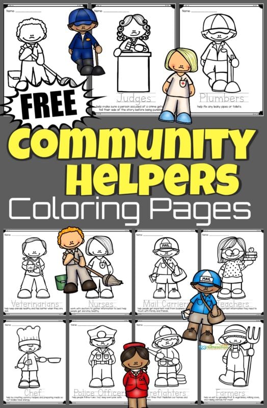 Ð free printable munity helpers coloring pages ðºððð