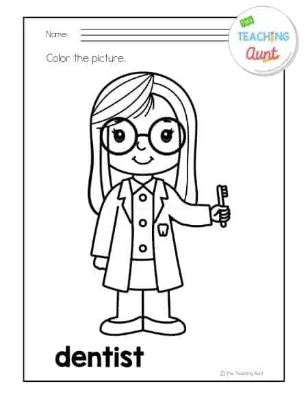 Munity helpers coloring pages