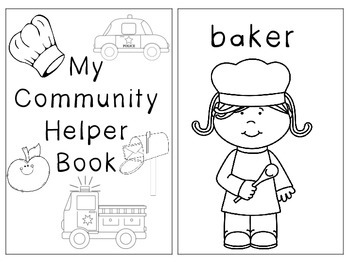 Munity helper coloring booklet by exploring in prek tpt