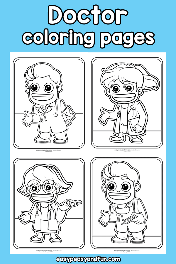 Munity workers doctor coloring pages â easy peasy and fun hip
