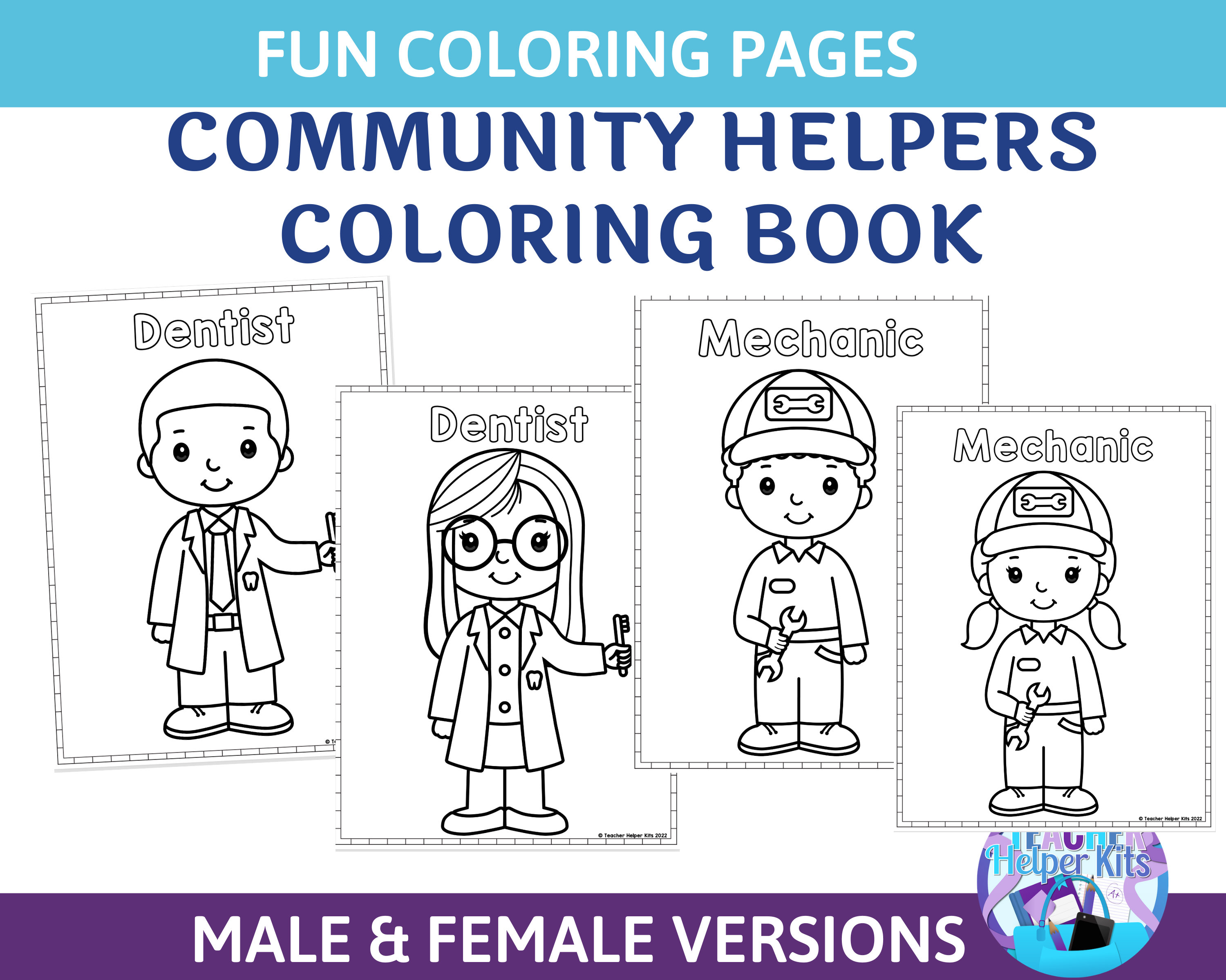 Munity helpers coloring pages munity helpers coloring coloring for kids k