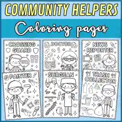 Munity helpers coloring pages