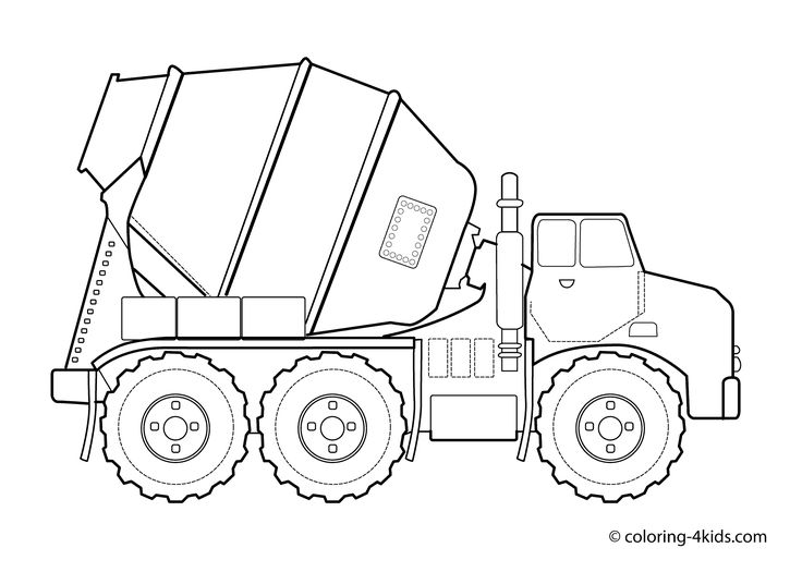 Concrete truck transportation coloring pages for kids printable truck coloring pages train coloring pages coloring pages for kids