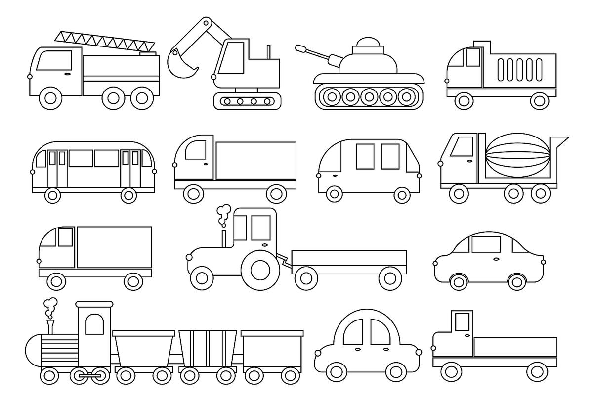 Moving vehicle coloring pages fun cars trucks trains and more printable coloring pages for kids printables mom