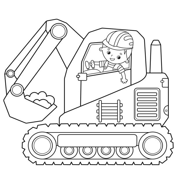 Construction vehicles coloring stock photos pictures royalty