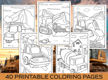 Construction coloring pages