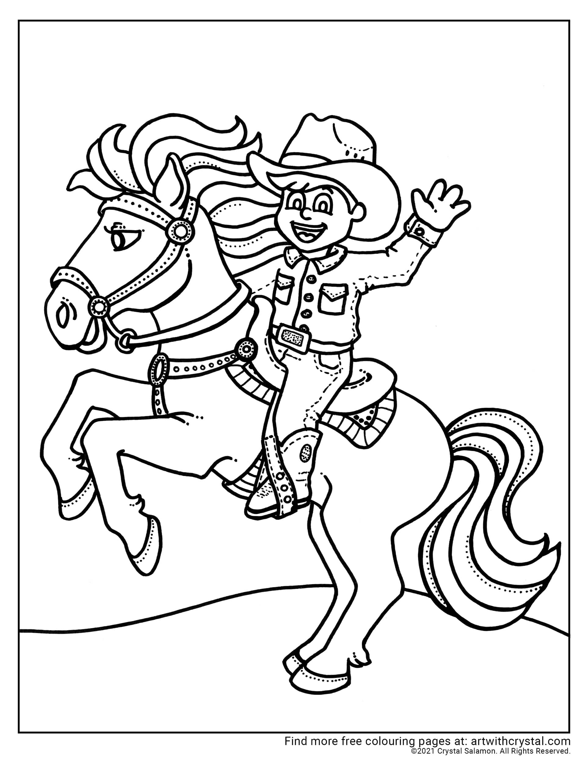 Cowboy riding a horse