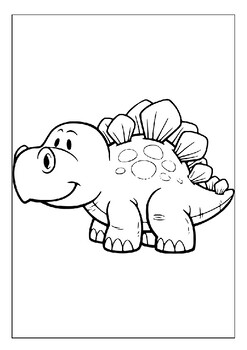 Unleash your childs creativity with our printable cute dinosaur coloring pages