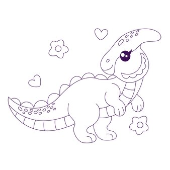 Page dinosaur coloring pages preschool vectors illustrations for free download