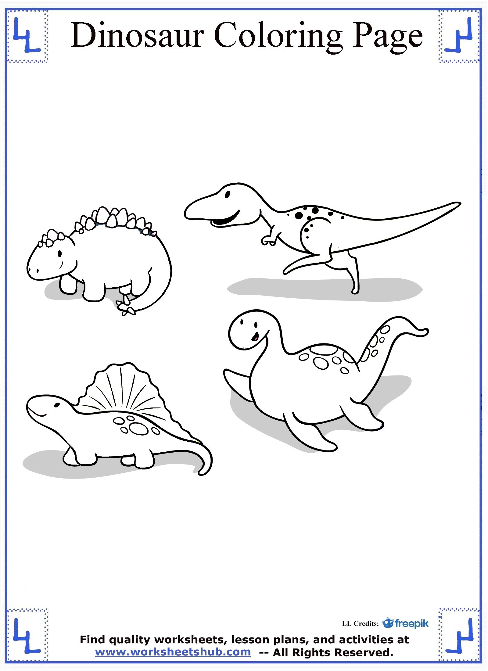 Dinosaur coloring pages