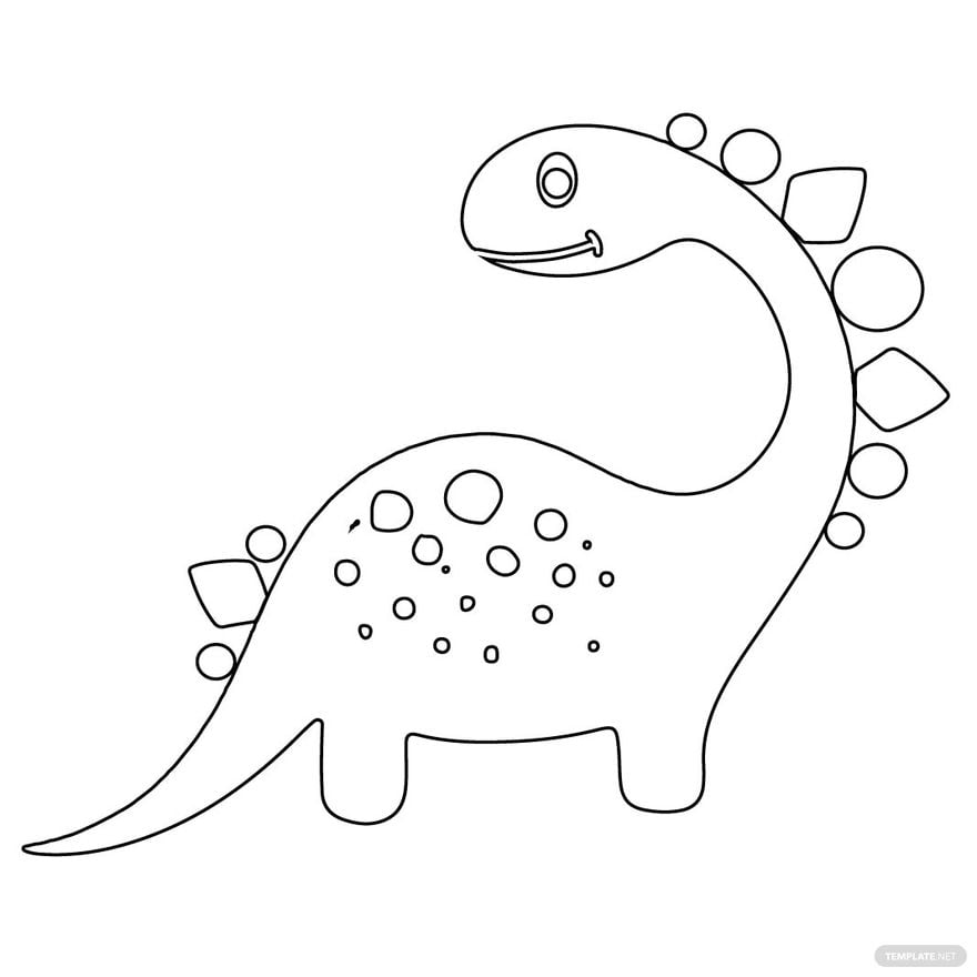 Cartoon dinosaur coloring page