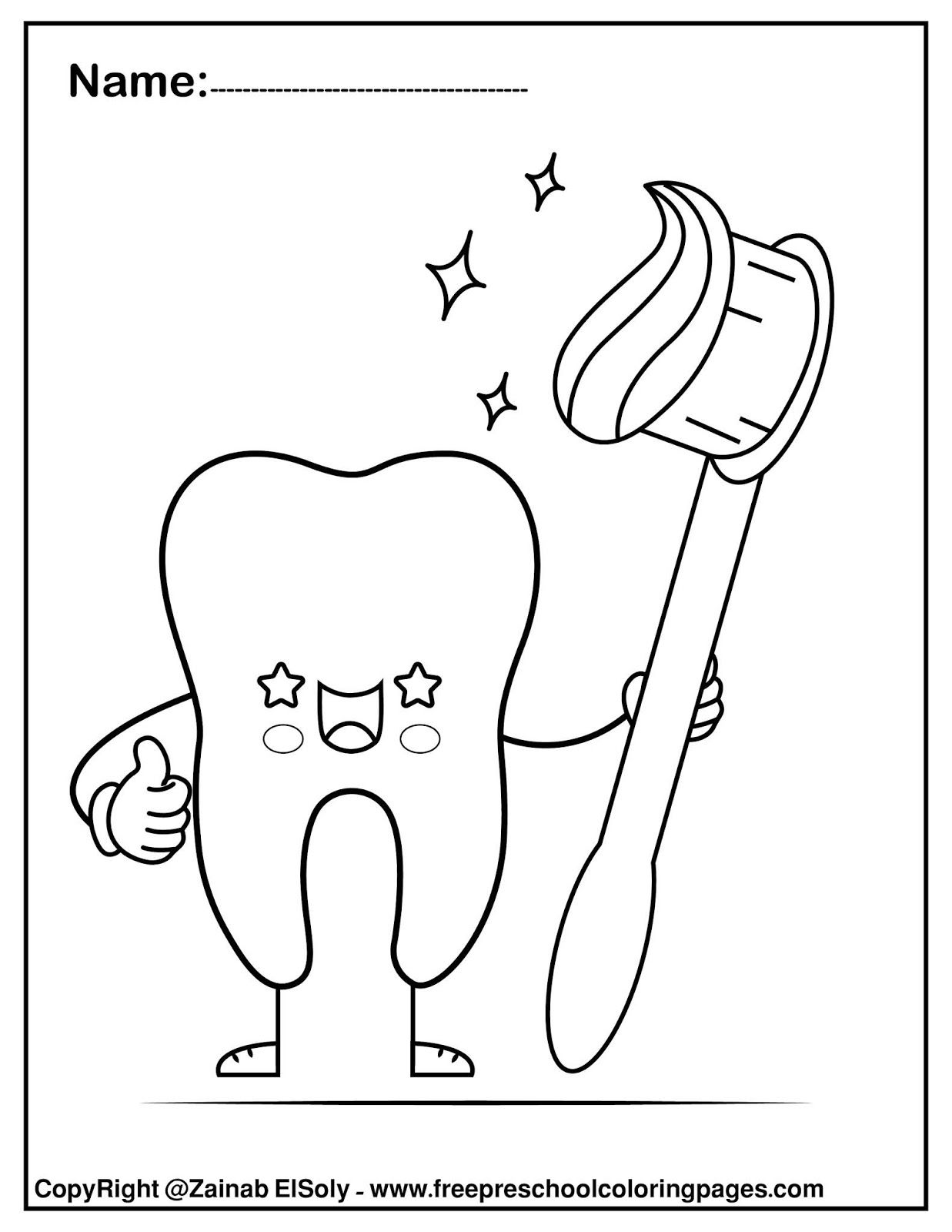 Set of free dental care coloring pages for kids free dental care free dental dental health preschool