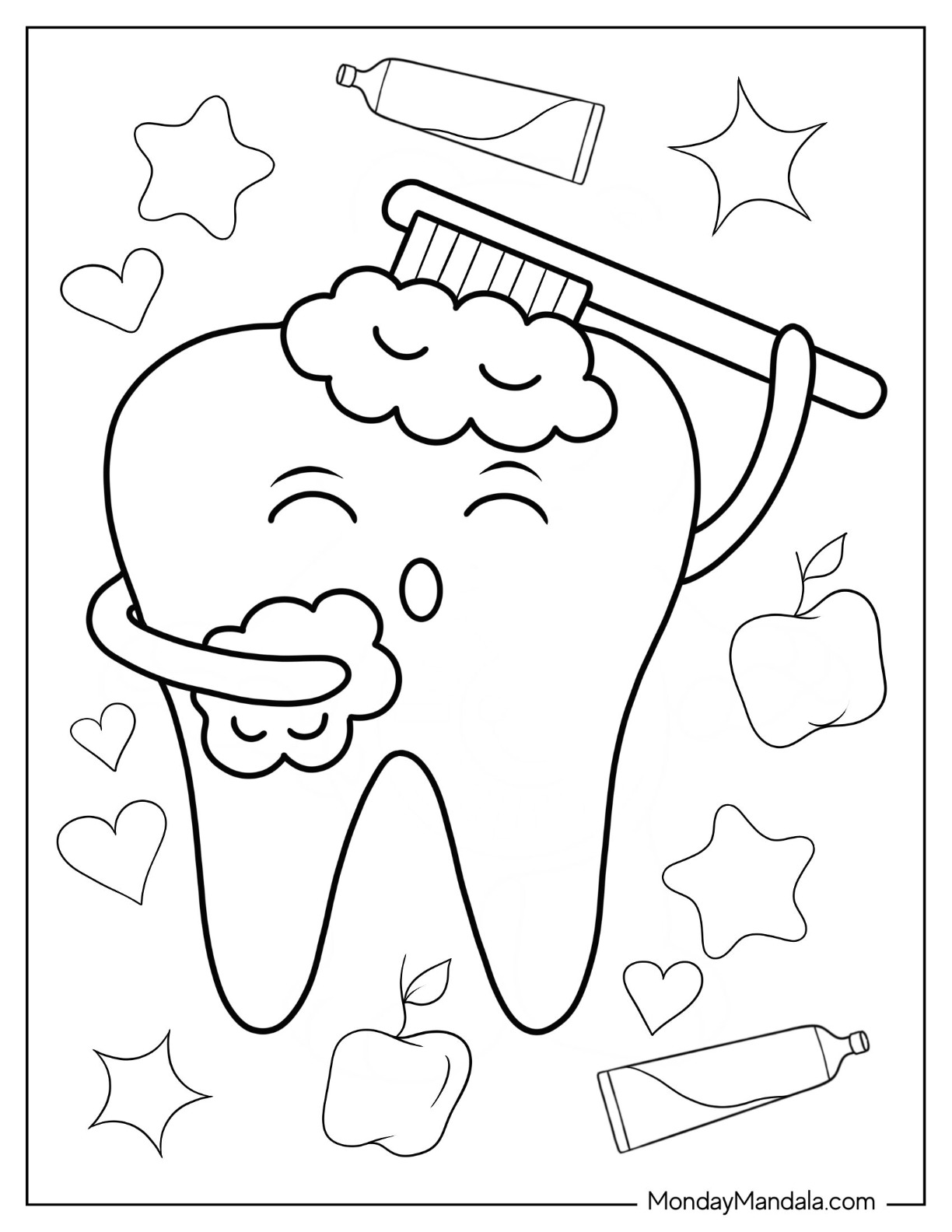 Dentist coloring pages free pdf printables