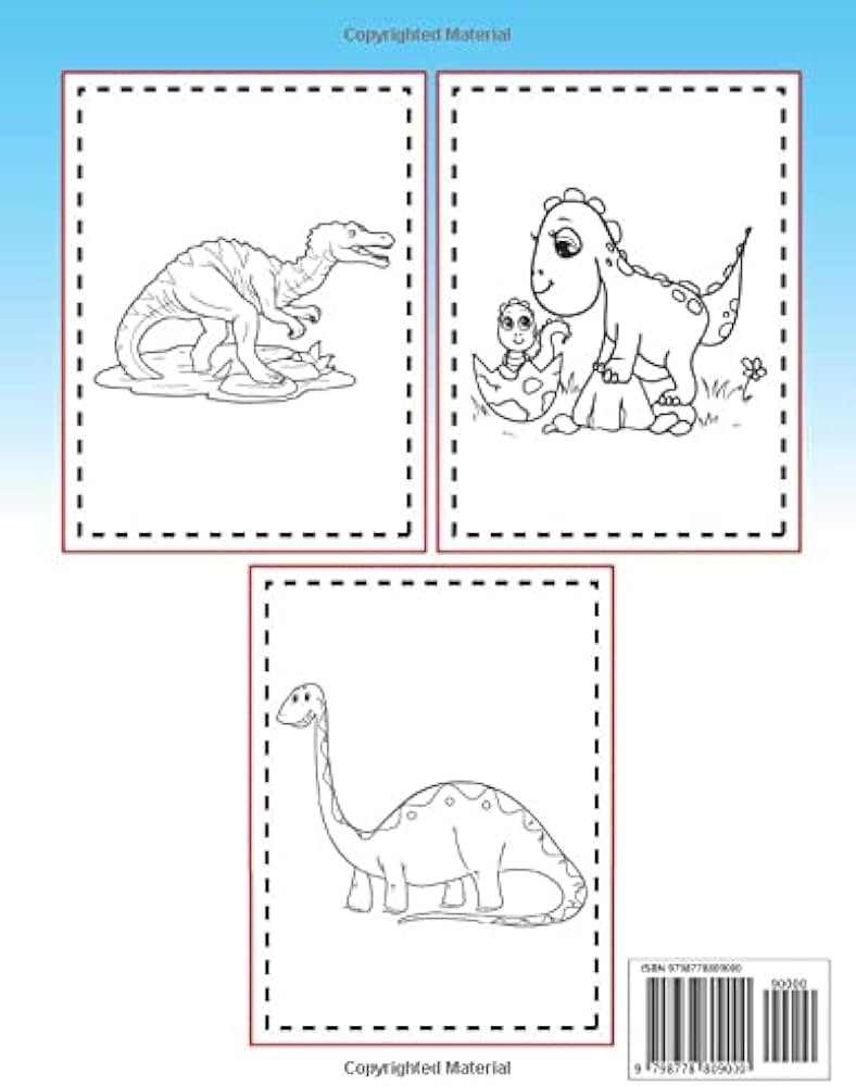 Dinosaur coloring book for kids ages