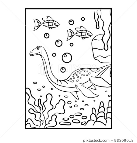 Dinosaur coloring page kids preschool activity