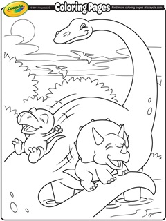 Dinosaur free coloring pages