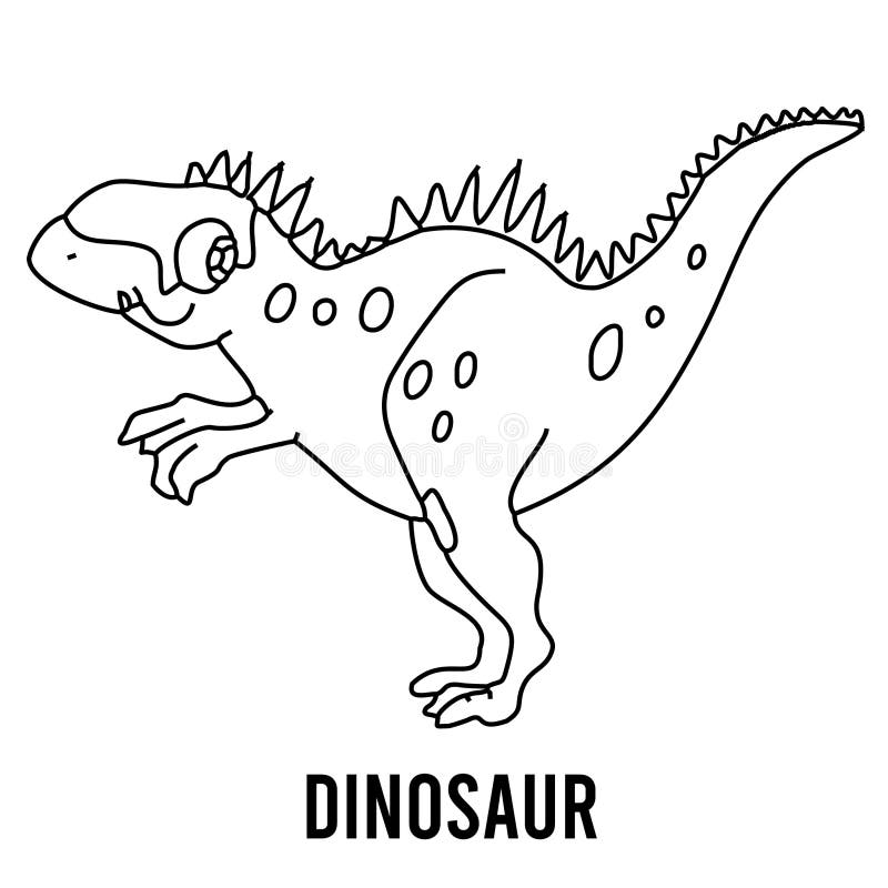 Dinosaur coloring page for preschool children learn numbers for kindergartens and schools educational game stock vector