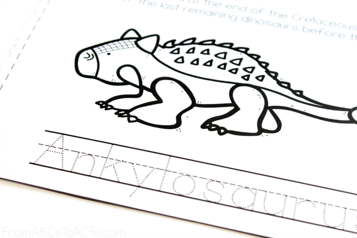 Printable dinosaur coloring book