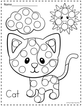 Farm animals dot markers coloring pages by the kinder kids tpt