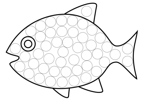 Fish dot art coloring page free printable coloring pages