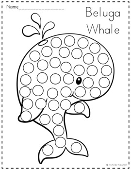 Arctic animals dot markers coloring pages by the kinder kids tpt