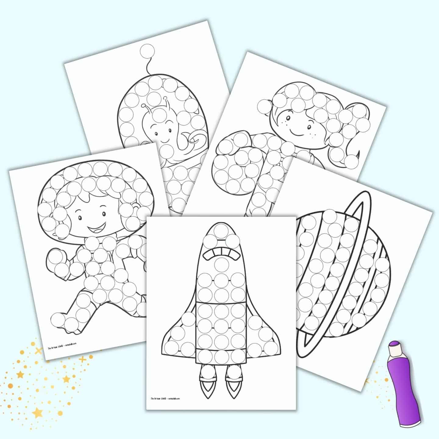 Dot marker coloring pages