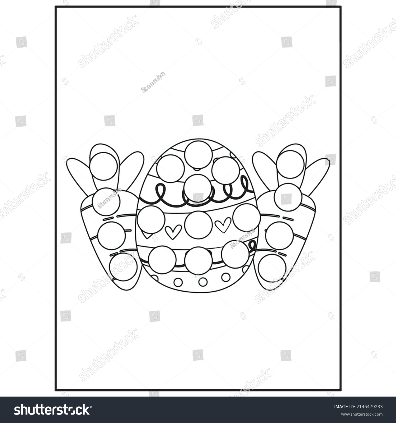 Easter dot marker coloring pages kids stock vector royalty free