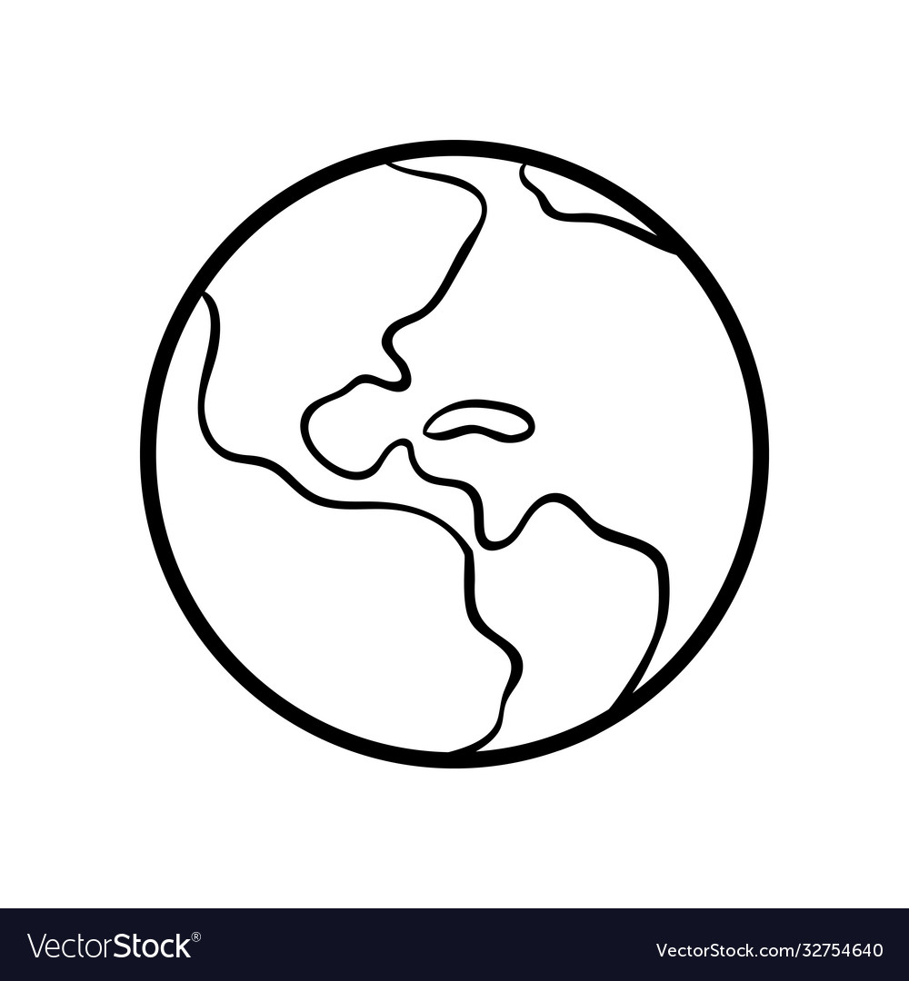 Coloring book earth royalty free vector image