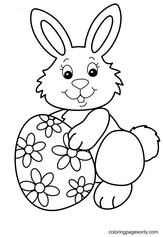 Easter bunny coloring pages printable for free download