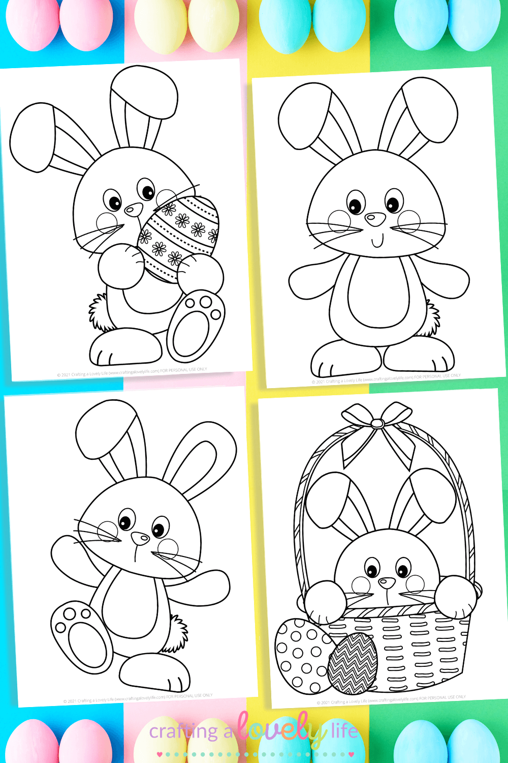 Free printable easter bunny coloring pages