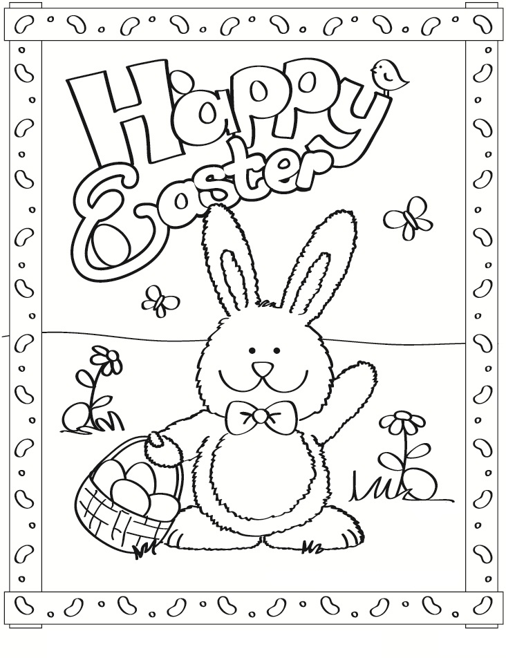 Free printable easter bunny coloring pages for kids