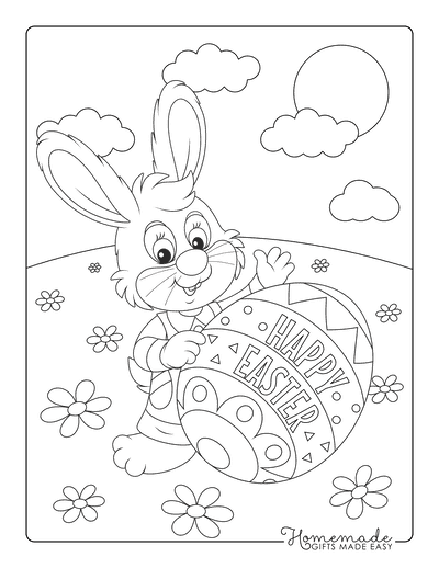 Free printable easter bunny coloring pages for kids adults