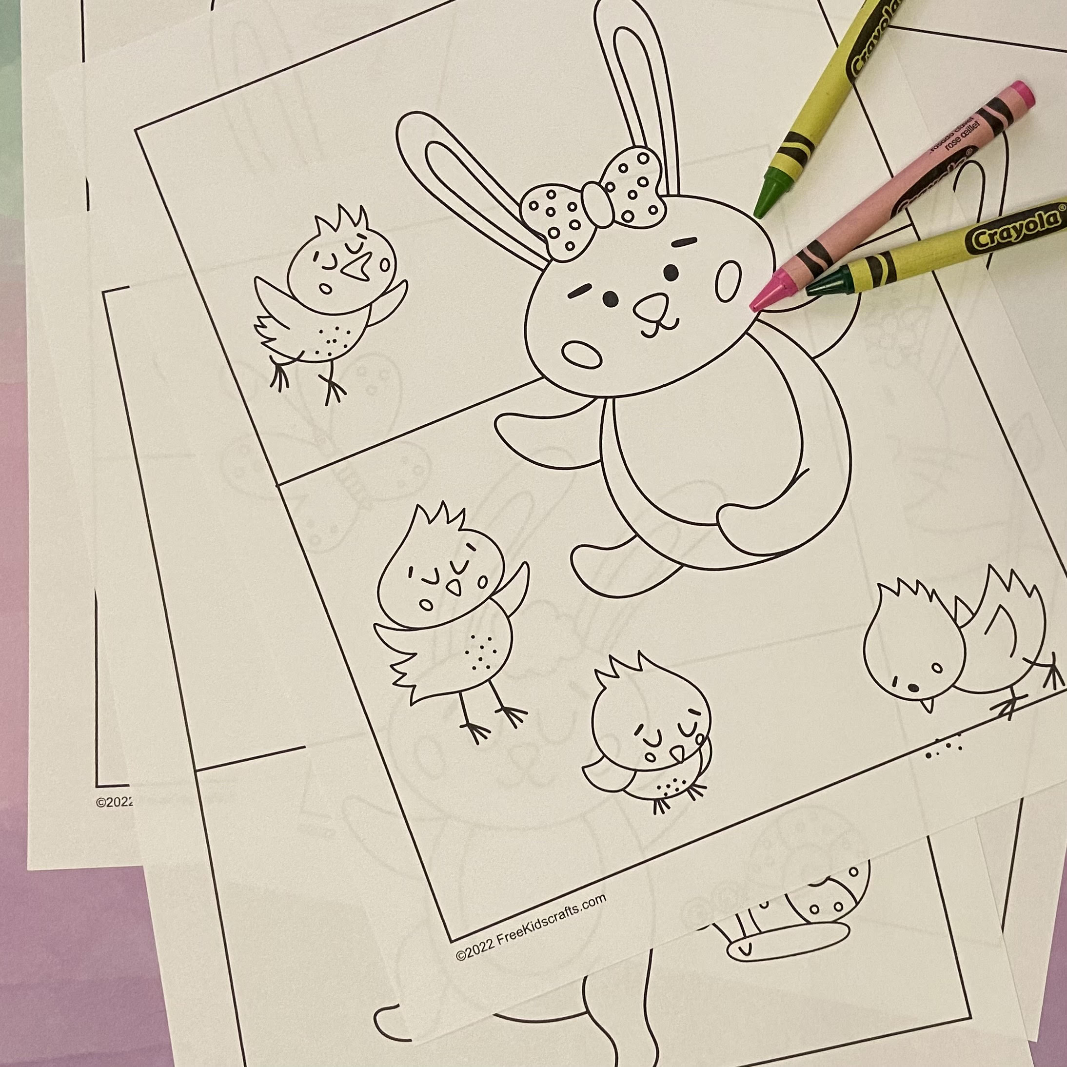 Printable easter bunny coloring pages