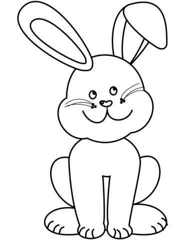 Easter bunny coloring page free printable coloring pages