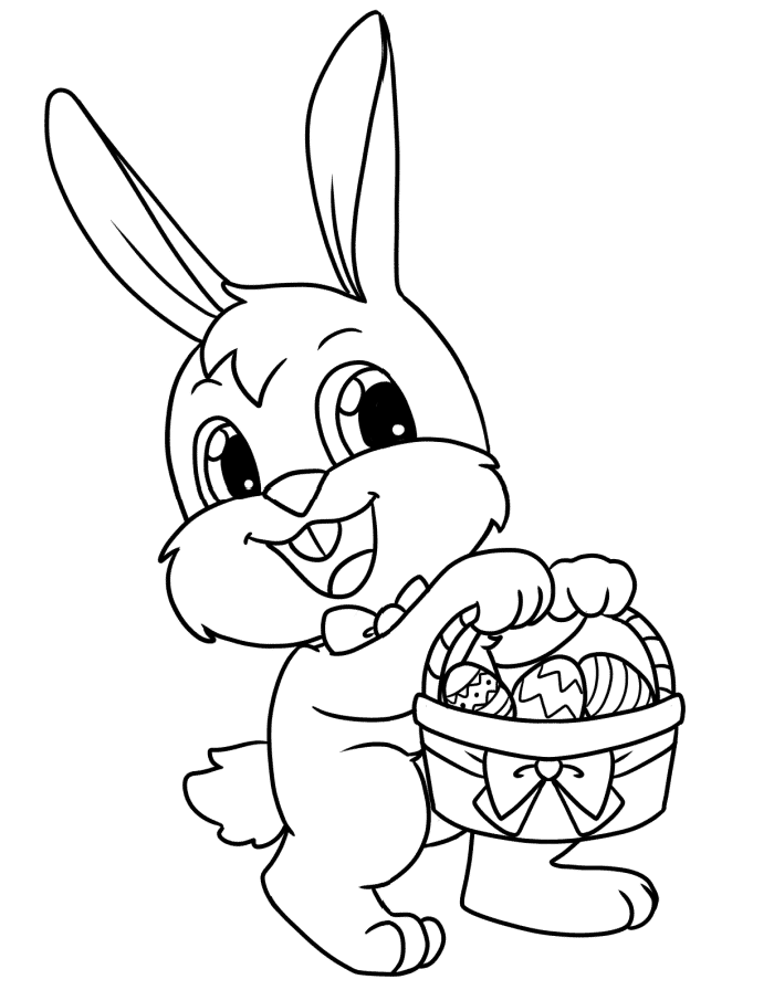 Free printable easter bunny coloring pages