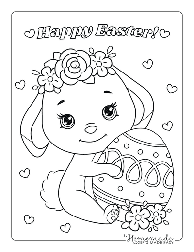 Free printable easter bunny coloring pages for kids adults