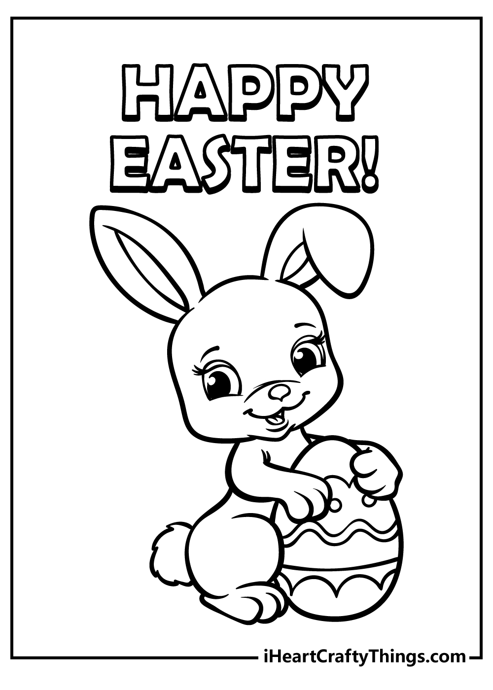 Easter bunny coloring pages free printables