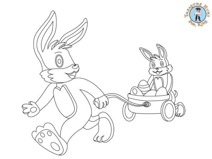 Easter bunny coloring page