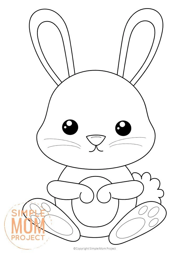 Free printable forest rabbit coloring page â simple mom project