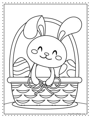 Fun easter bunnies coloring pages for kids free