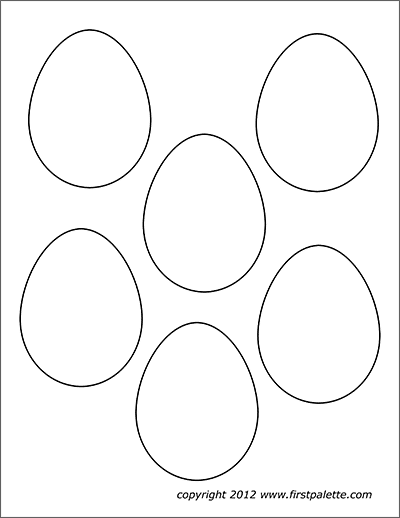 Easter eggs free printable templates coloring pages